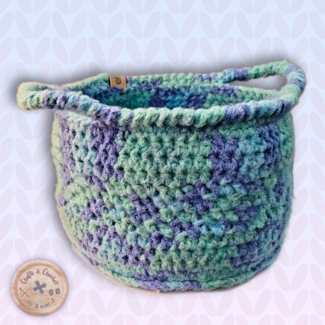 Fuzzy Crochet Basket