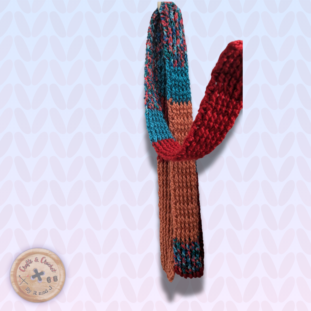 Multi-Color Crochet Scarf