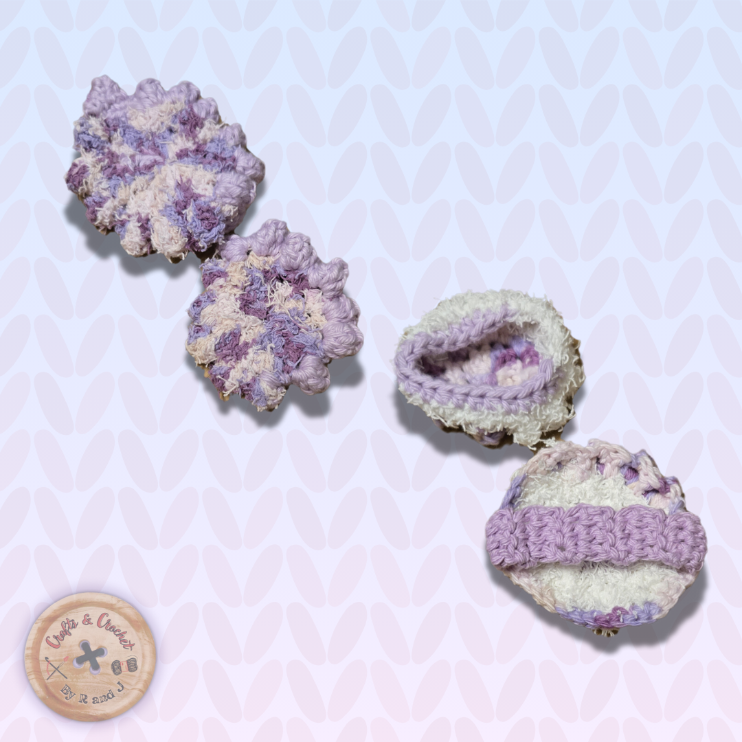 Purple Cotton Crochet Scrubbies - 2 Pack