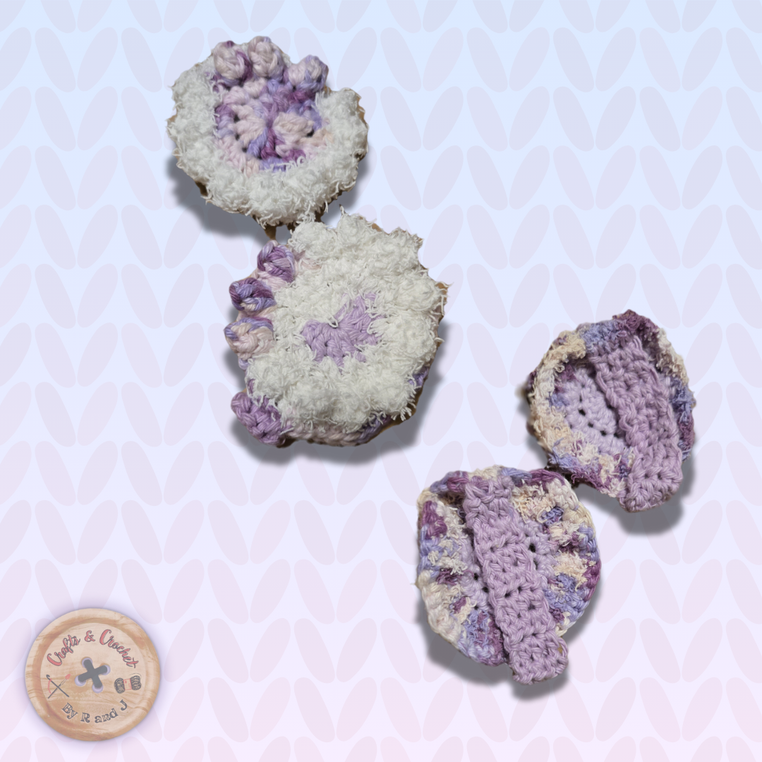 Purple Cotton Crochet Scrubbies - 2 Pack