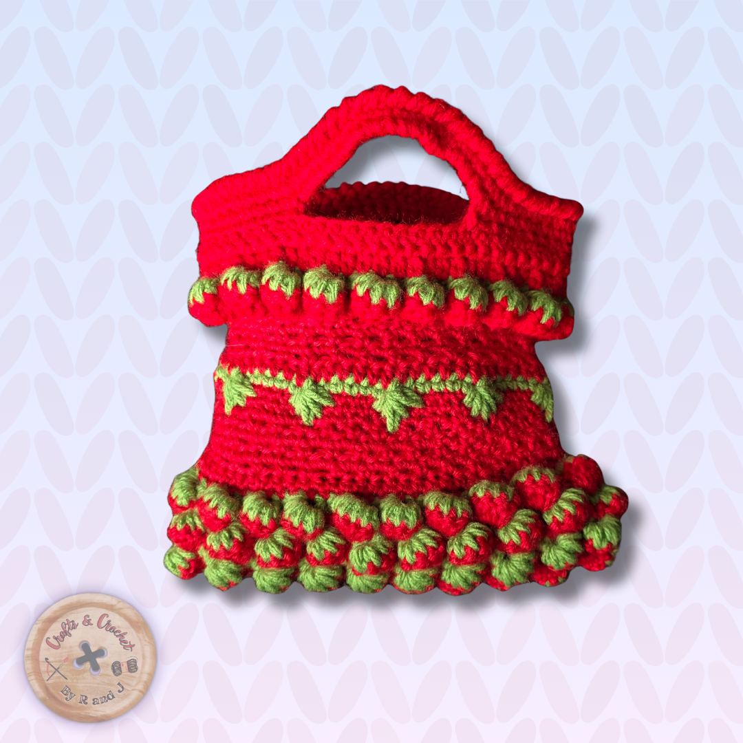 Crochet Strawberry Handbag
