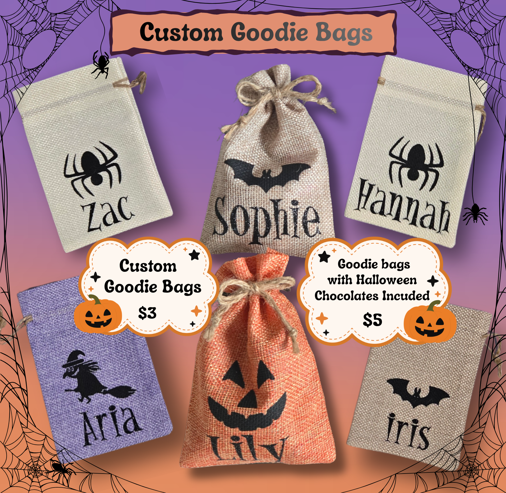 Customized Halloween Goodie Bags