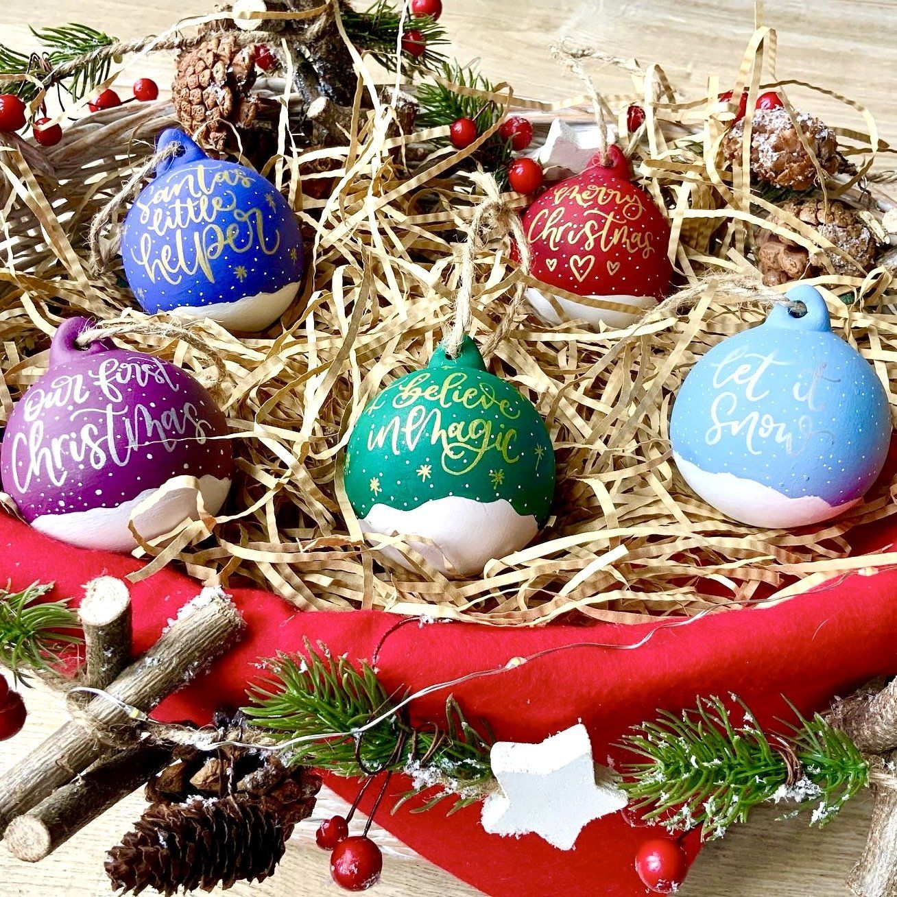 Calligraphy baubles
