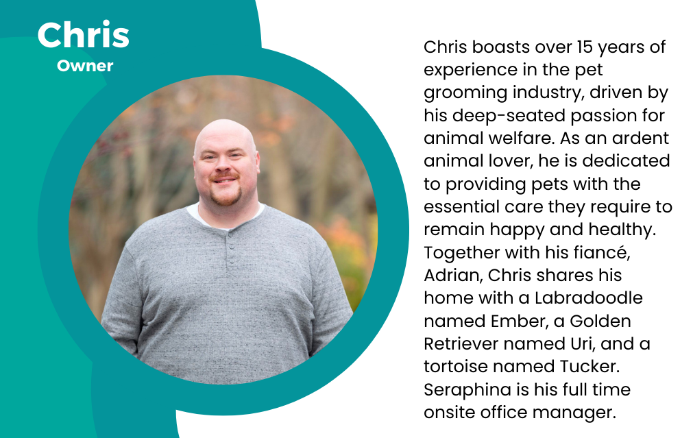 Chris is a bald man with a deep seated passion for animal welfare