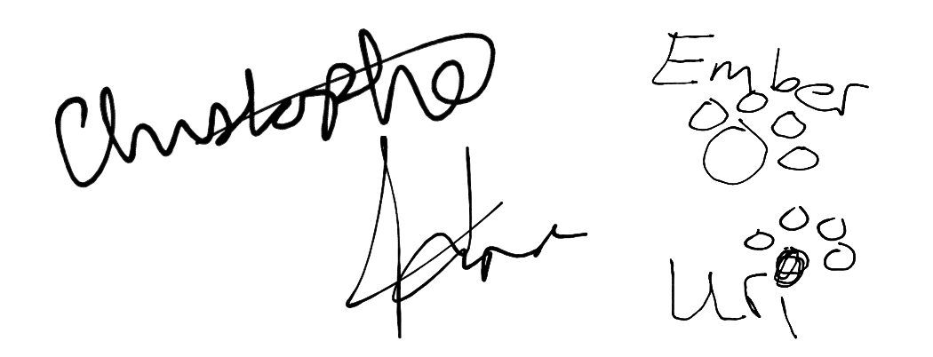 A close up of a person 's signature on a piece of paper.