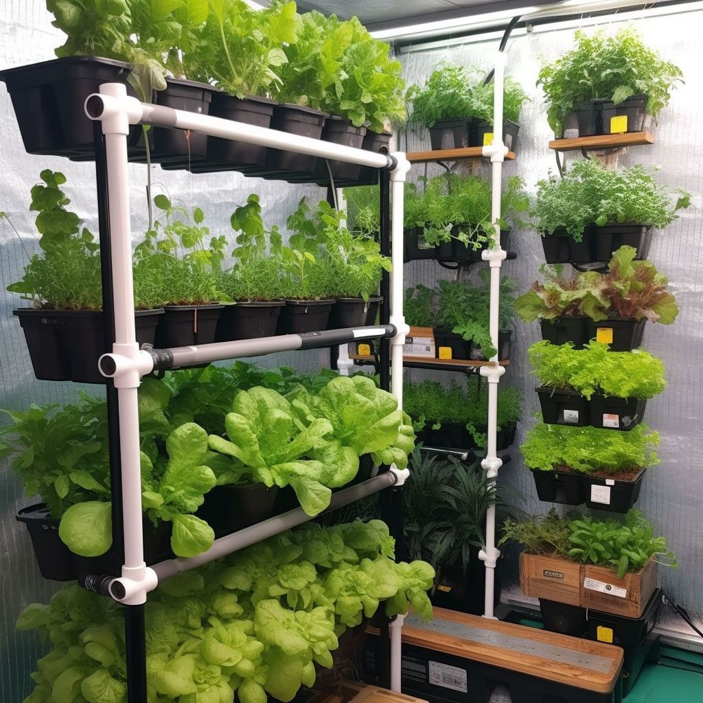 Vertical Gardening: Making the Most of Limited Outdoor Space A greenhouse filled with lots of plants including lettuce