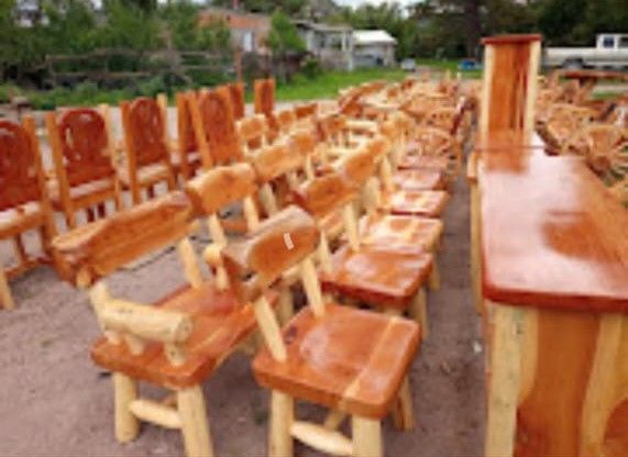 Restaurant Small Rustic Package – Tables, Chairs, Benches & Bar Stools