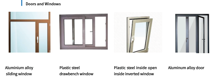 A picture of different types of windows and doors