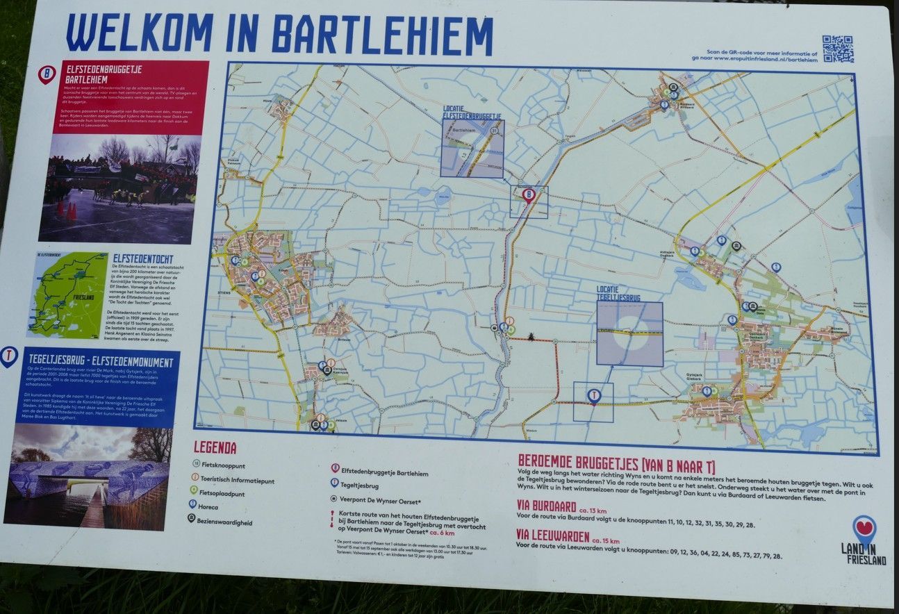 Plattegrond van Bartleheim met bezienswaardigheden en tekst in het Nederlands.