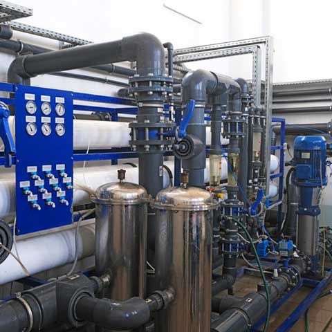 inside of wastewater treatment facility