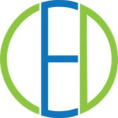 The letters 'CED' arranged in a circle