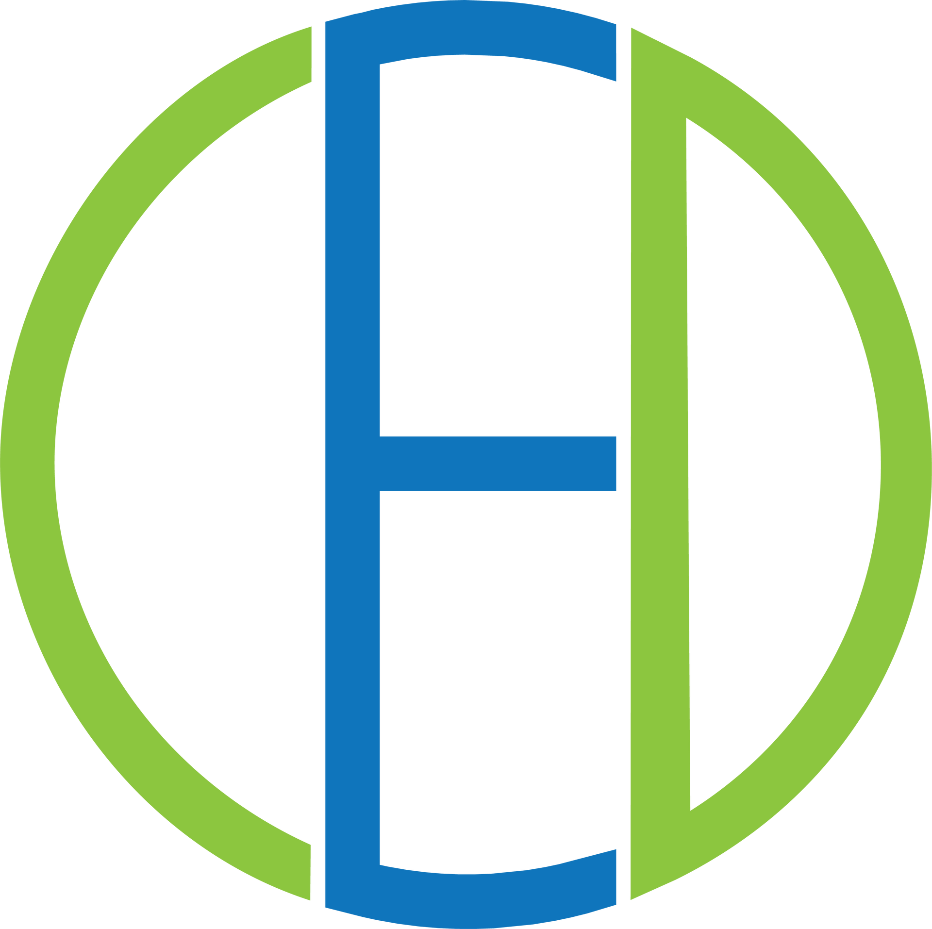 The letters 'CED' arranged in a circle