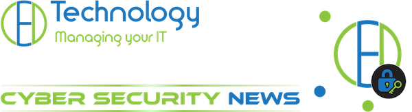 A logo for the CED Technology cyber security newsletter