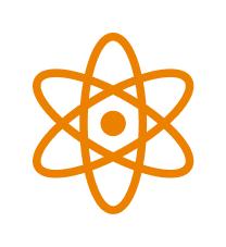 Atom symbol with a central dot