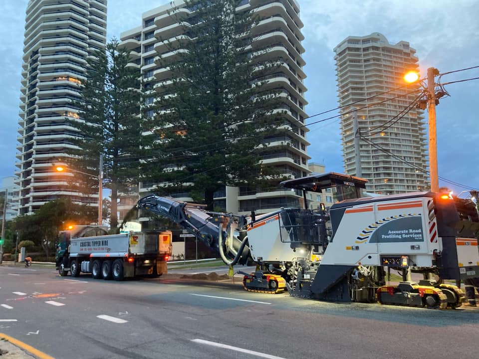 Removing Asphalt In Front Of A Buildings — Road Profiling in Caboolture, QLD