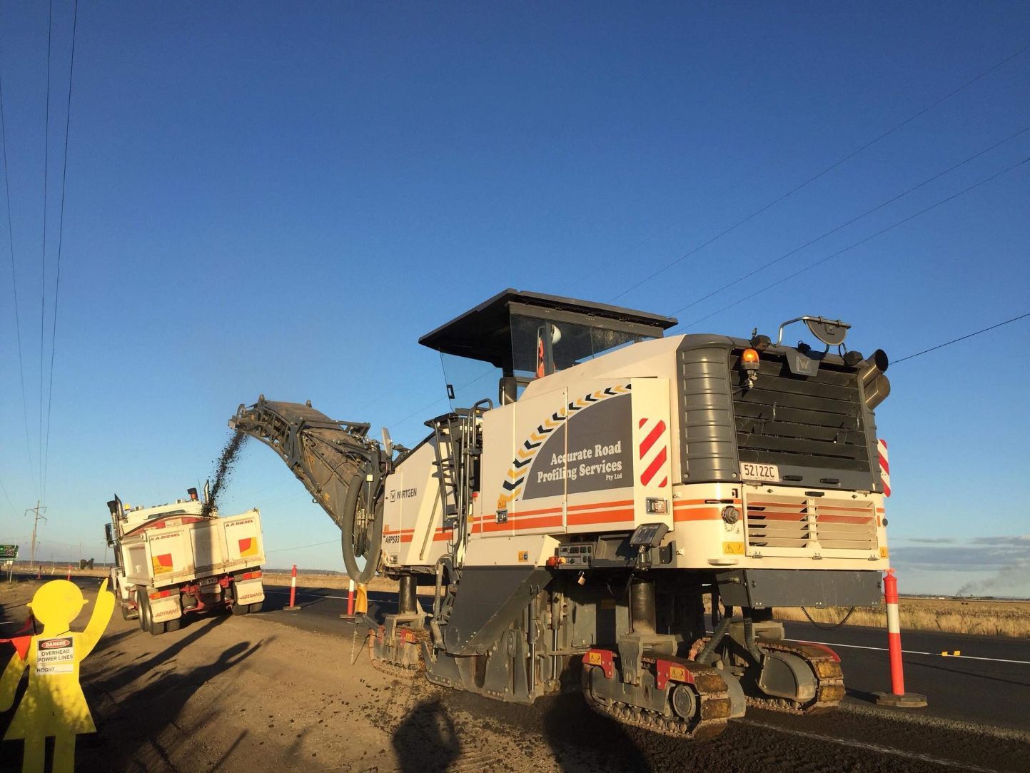Wirtgen Machine Working On The Side Of Road — Road Profiling in Caboolture, QLD