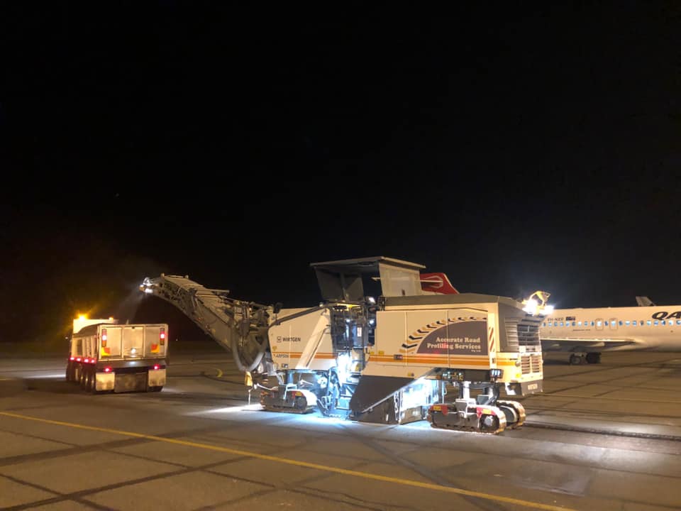 Wirtgen Machine Working On Airport Road — Road Profiling in Caboolture, QLD