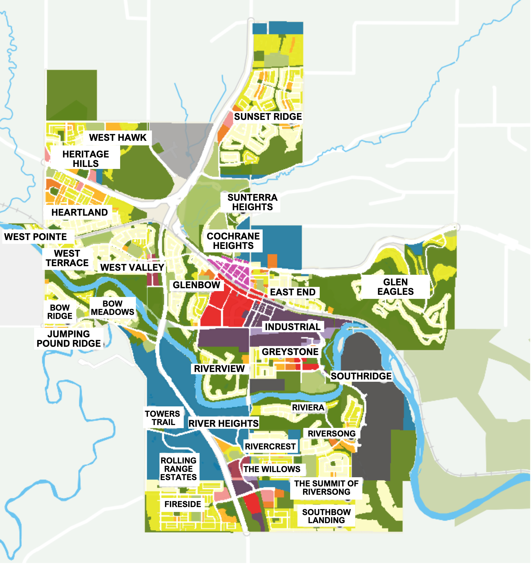 Cochrane Real Estate Community Map