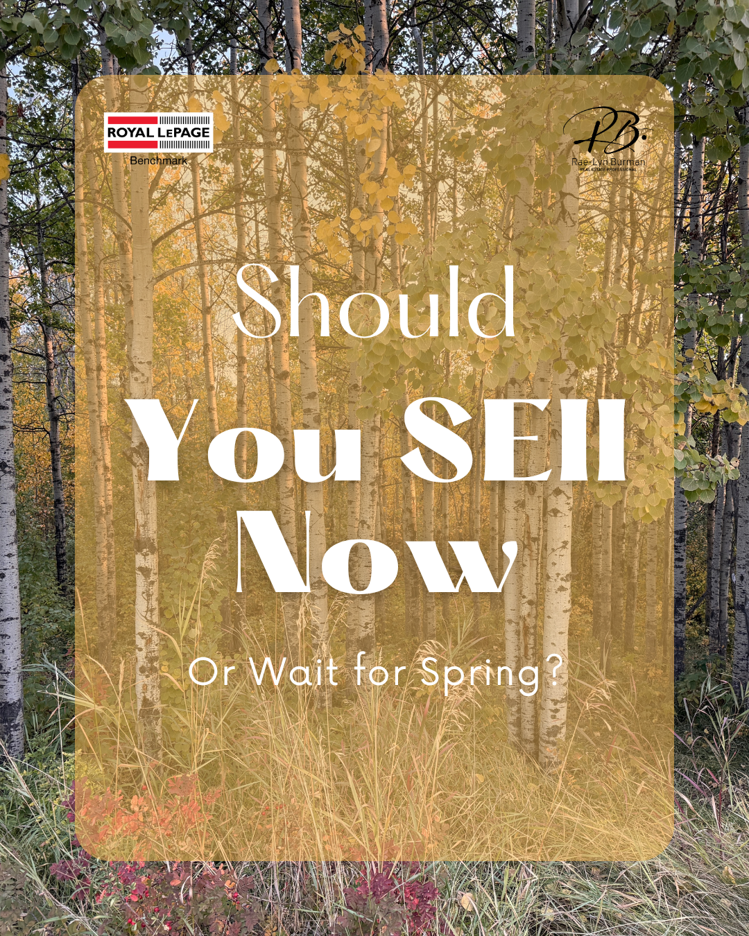 should you sell now and or wait till spring in Cochrane