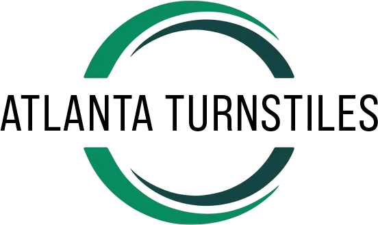 Atlanta Turnstiles logo: Green and dark green arcs form a circle around the company name.