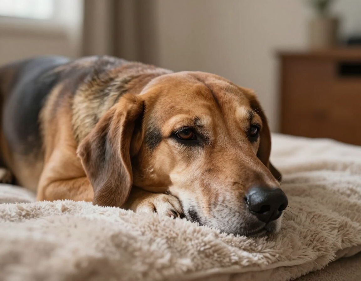 Biscuit, senior hound mix