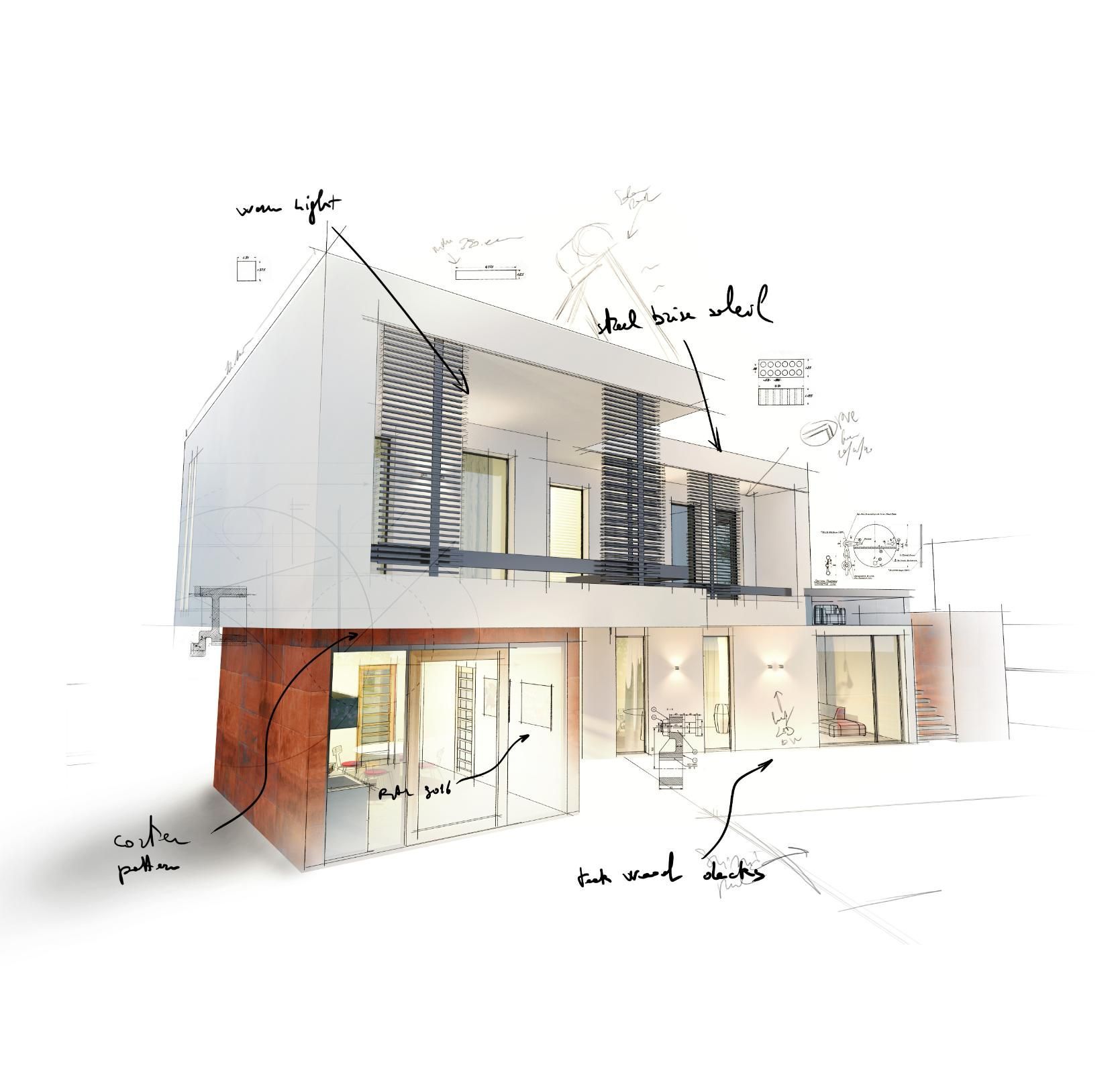 A House Drawings with Arrows — D’Art Interiors in Gold Coast, QLD