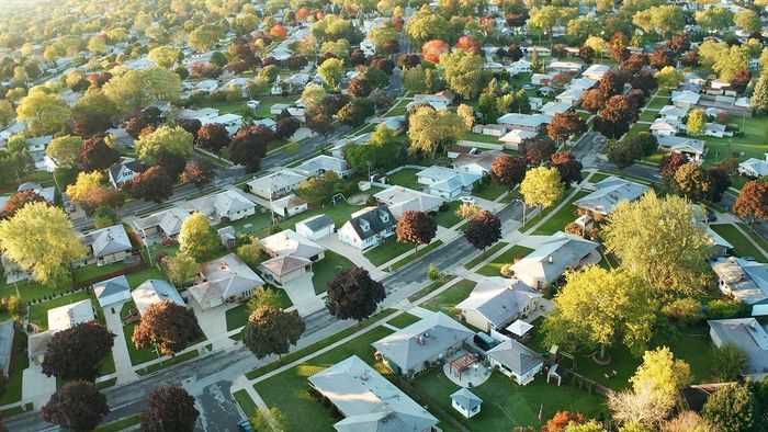 Aerial View of Residential Area