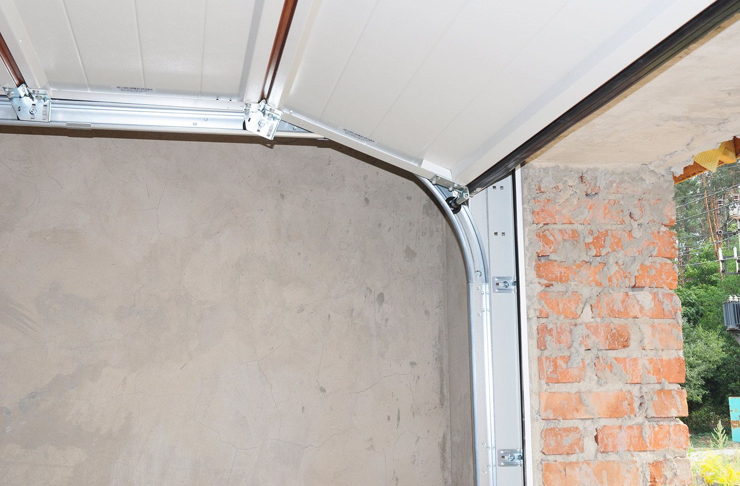 Installed Garage Door Track