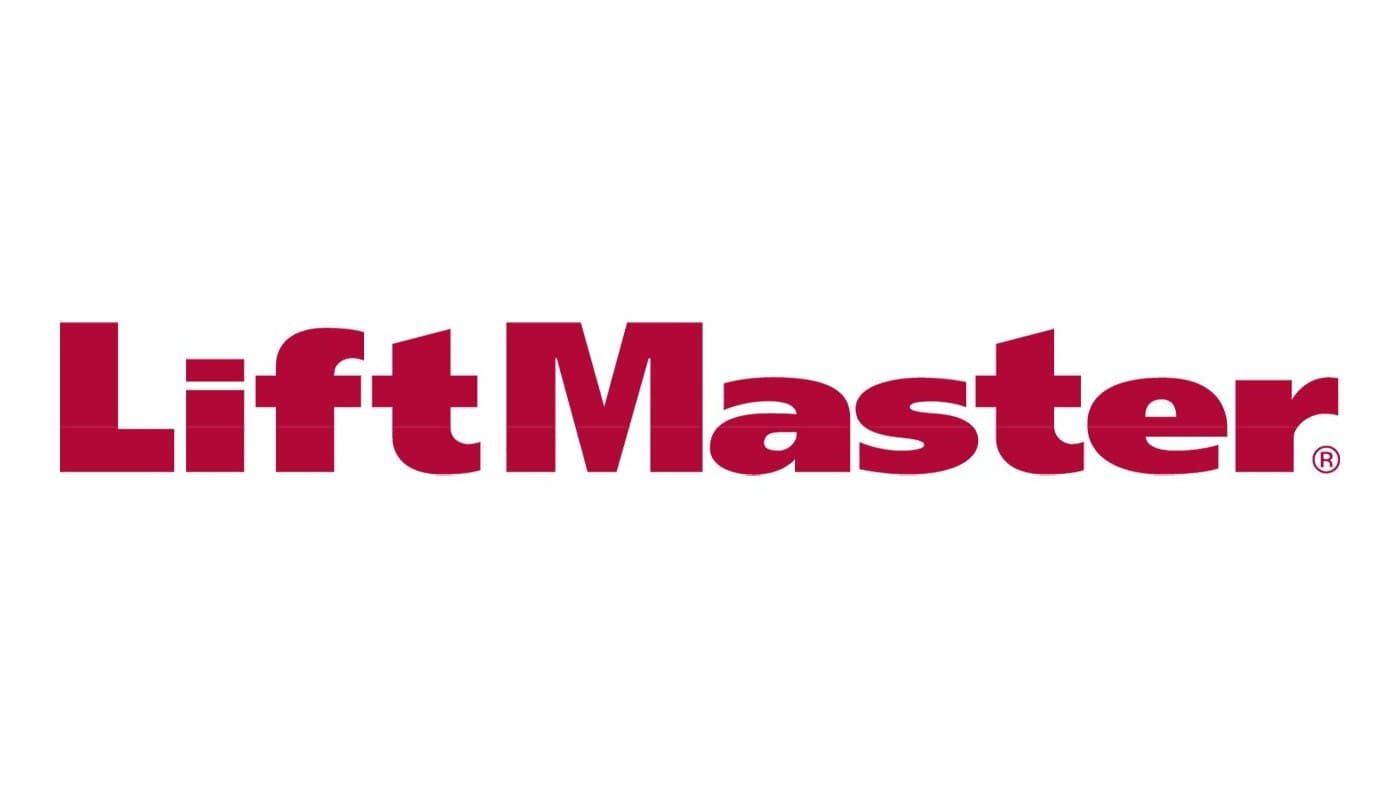 LiftMaster logo in red on white background.