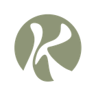 Kamal Logo, a green circle with a white letter k inside of it.