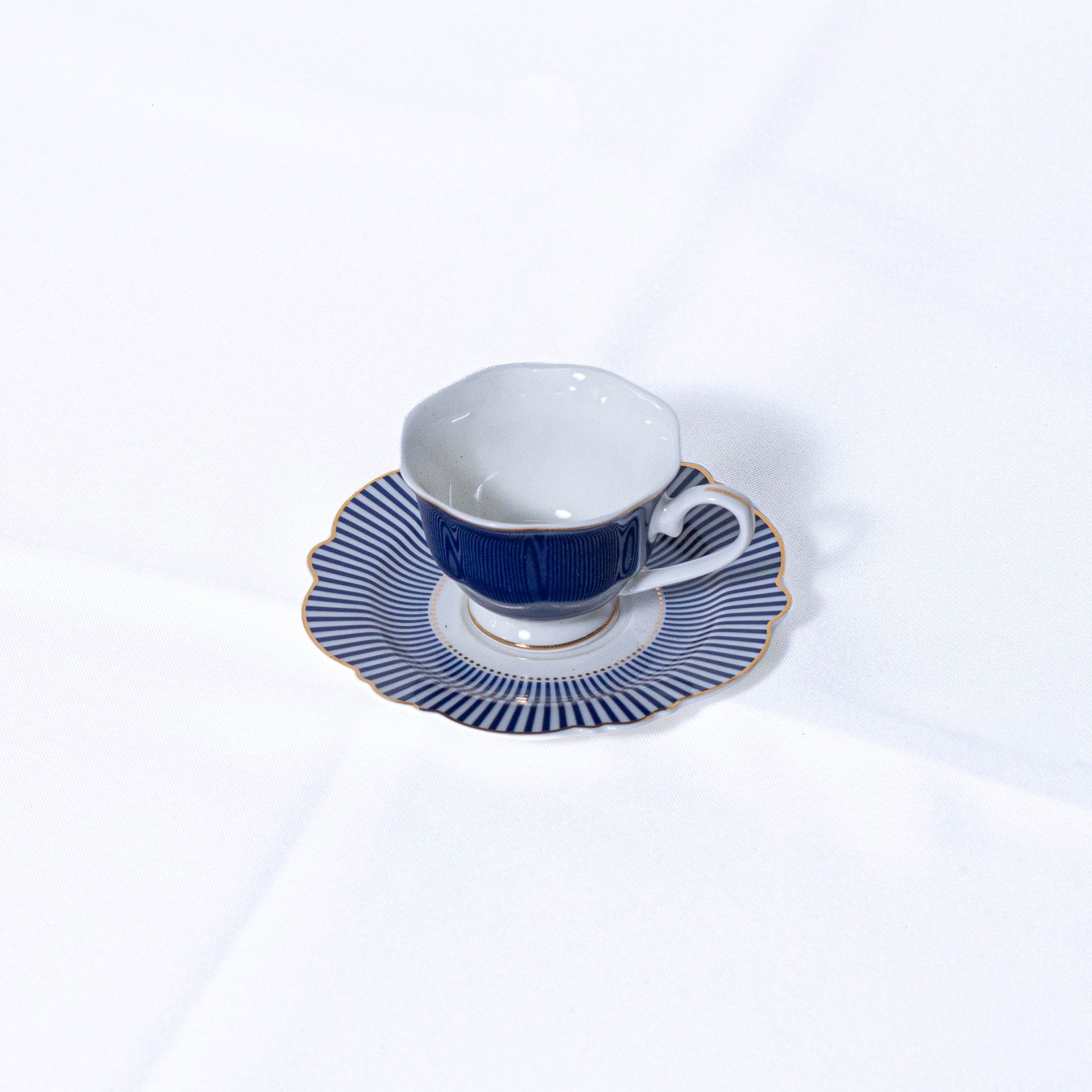 Xícara Café Listrado Azul