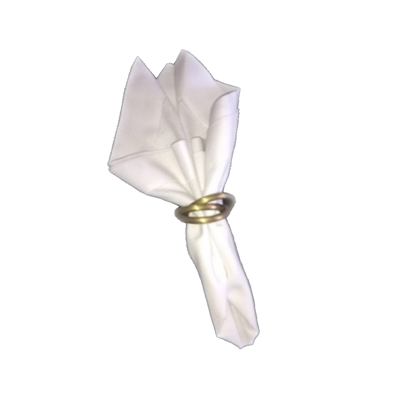 Anel Guardanapo Dourado Três Argolas