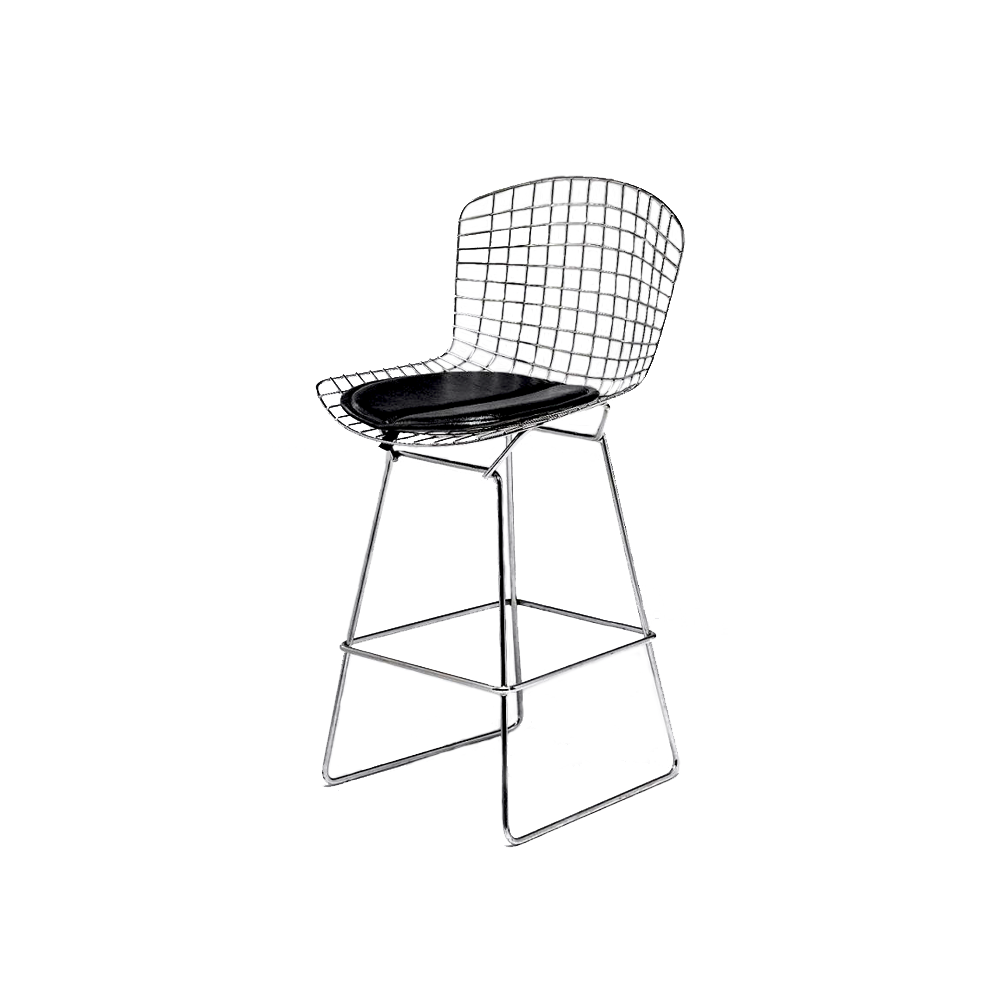 Banqueta Alta Bertoia Preta