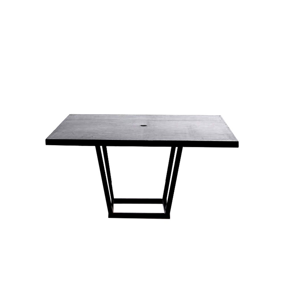 Tampo Madeira Quadrado Grande 1,40 com Pé Mesa Quadrado 75cm