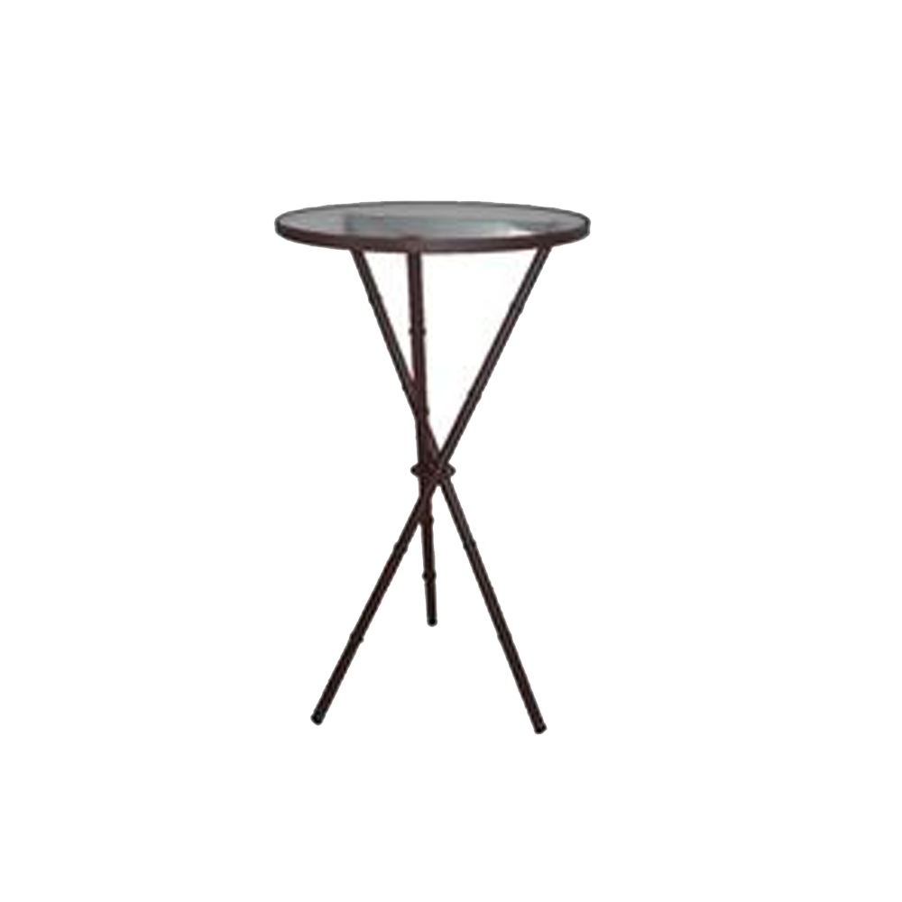 Vidro 60cm com Pé Mesa Alta Ferrugem
