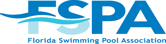 Florida Swimming Pool Association logo with blue “FSPA” text and wave graphic