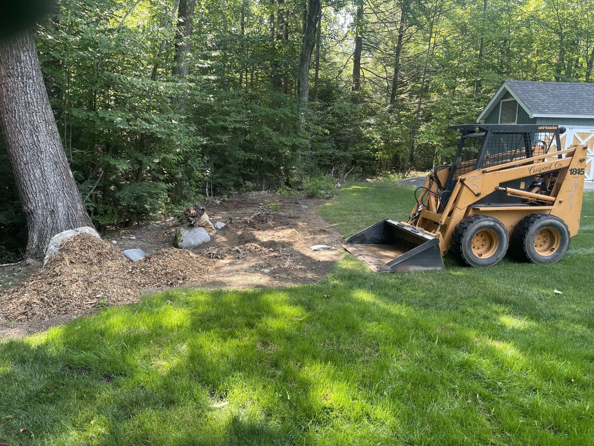 excavator parked in the site