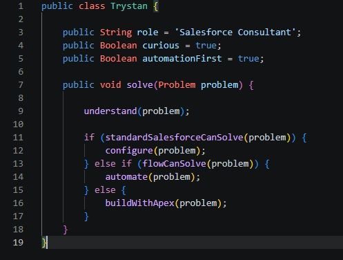 Trystan, werkwijze pseudocode