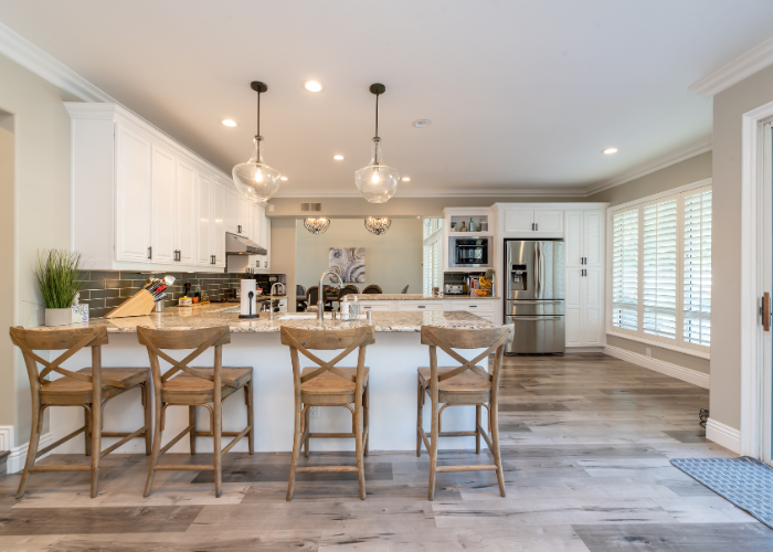 Kitchen and eating area