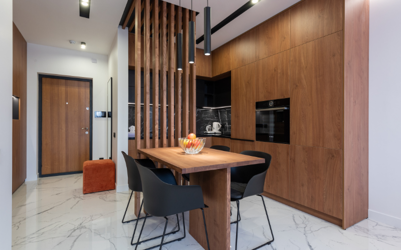 Kitchen with wood details