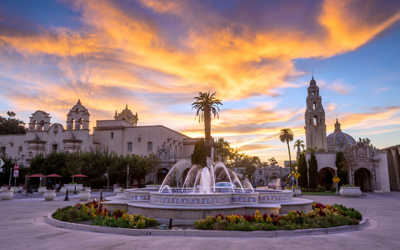 Balboa Park during Sunset