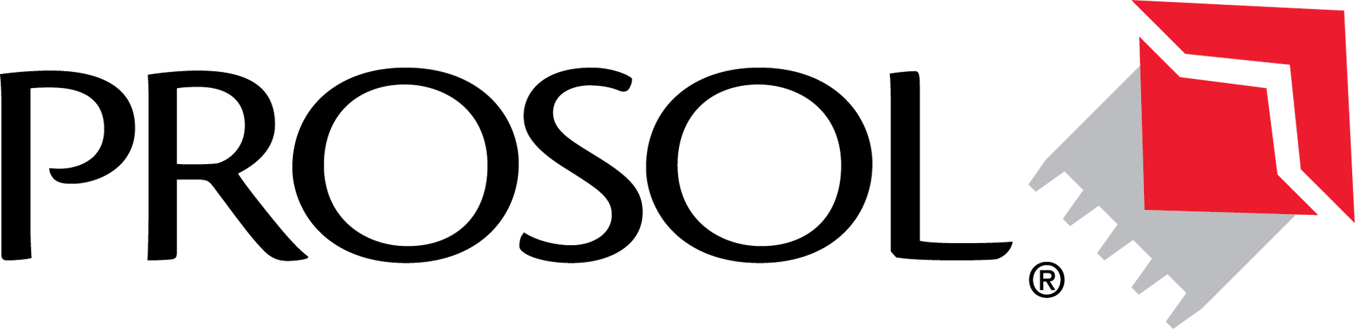Le logo de Prosol, composé du texte noir « PROSOL » à côté d'une icône carrée rouge avec une découpe géométrique blanche.