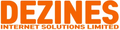 DEZINES Interiors Solutions logo in orange with black text on a white background