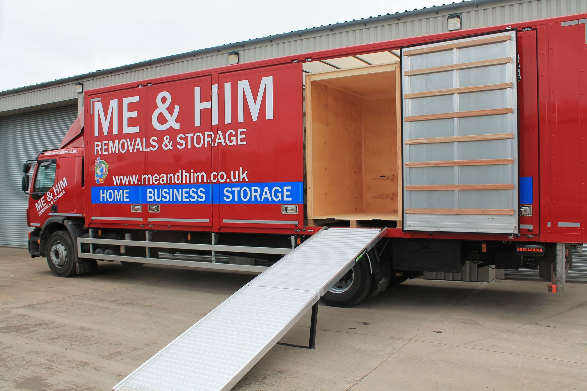 Me & Him Removals & Storage secure storage facility in Rhyl, North Wales.