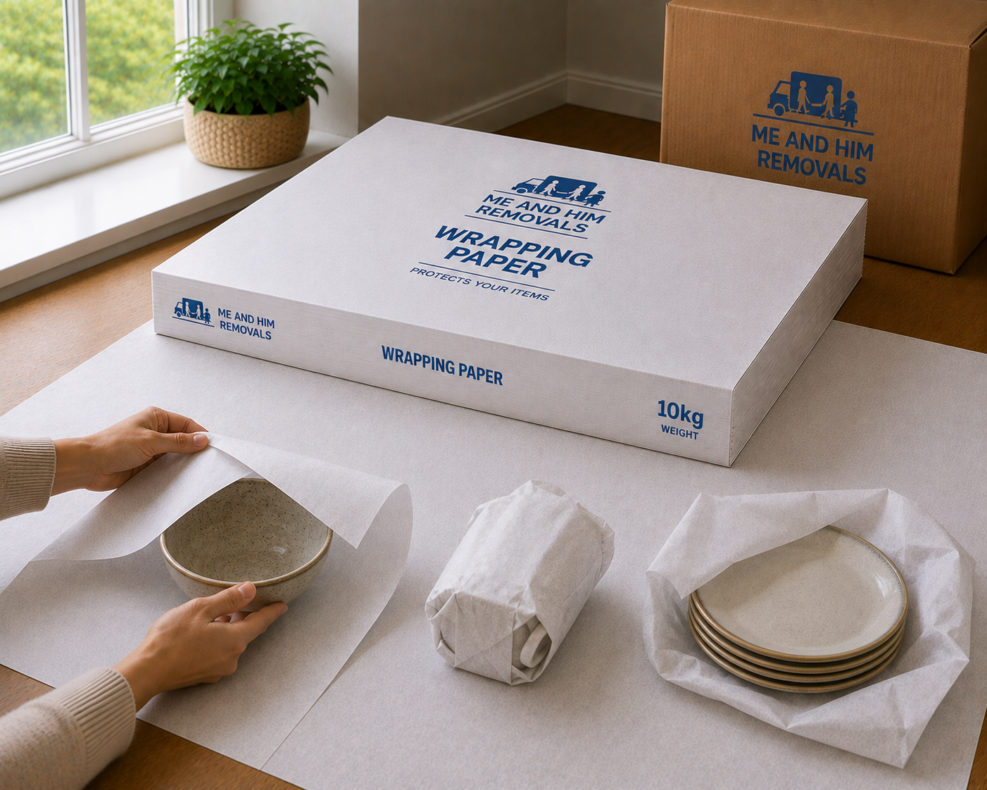 ME & HIM REMOVALS & STORAGE WRAPPING PAPER 10KG