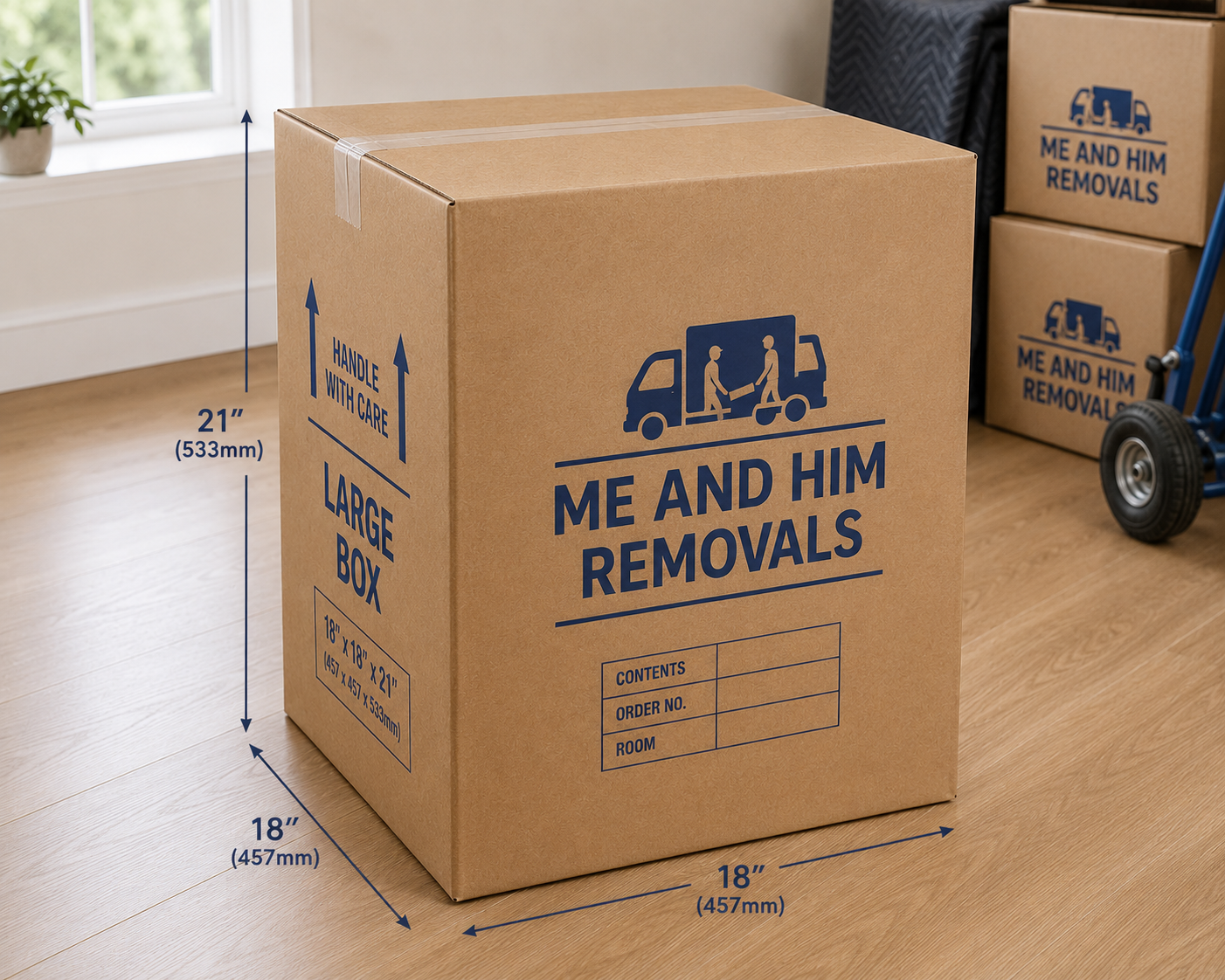 ME & HIM REMOVALS & STORAGE LARGE BOX