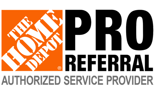 The home depot pro referral authorized service provider logo