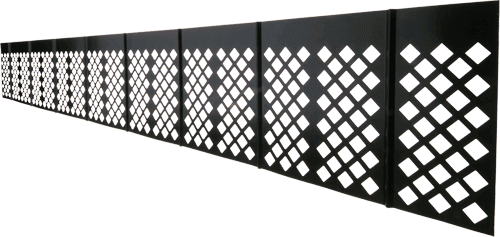 SolaTrim black aluminum solar panel rodent-control barrier
