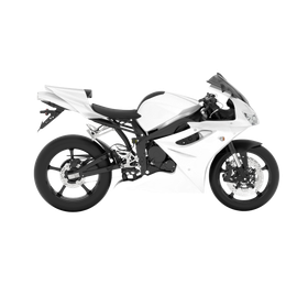 Ina moto bianca con dettagli neri