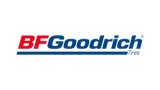 The logo for bfgoodrich tires is on a white background.